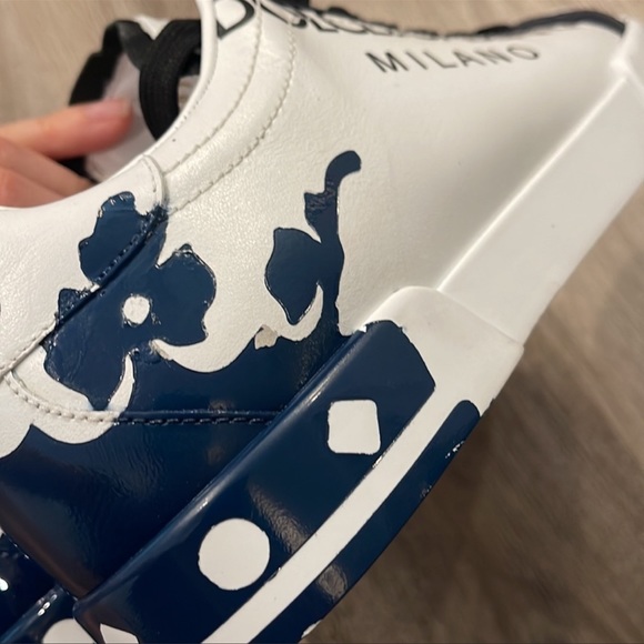 DOLCE & GABBANA Crown Heel Logo Sneakers
White navy sz 6 mens - Picture 6 of 10
